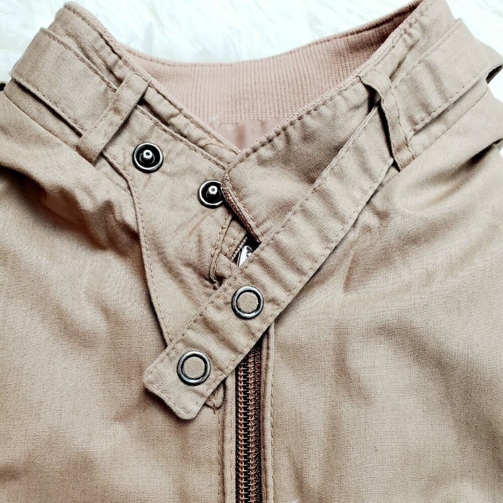 Vintage Members Only Brown Jacket By Fabil Classic Design Zip Youth Size 16 EVC - Picture 6 of 9